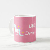 Blaues und weißes Einhorn spielt kundengerechtes Kaffeetasse (Vorderseite Links)