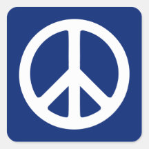 Blaues und weißes Friedenssymbol