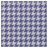 Blaues und weißes Hahnentrittmuster-geometrisches Stoff (Nahaufnahme)