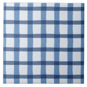 Blaues und weißes kariertes Muster Fliese (Vorderseite)