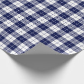 Blaues und weißes Kariertes Musterpapier Geschenkpapier (Ecke)