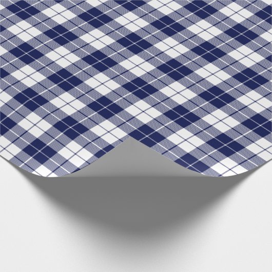 Blaues und weißes Kariertes Musterpapier Geschenkpapier (Ecke)