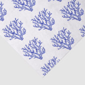 Blaues und weißes Korallenpapier Seidenpapier (Ausschnitt)