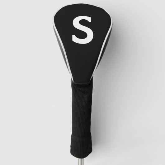 Blaues und weißes Monogramm-Initial Golf Headcover (Vorderseite)