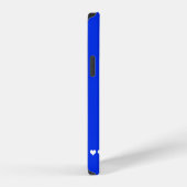 Blaues und weißes Monogramm-Initial iPhone Hülle (Rechte Seite)