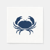 Blaues und weißes Papier der Taschenkrebse Serviette (Vorderseite)