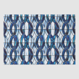 Blaues und weißes patrootisches Hartglas 4. Juli Seidenpapier