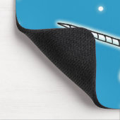 Blaues und weißes Pegasus-Einhorn Mousepad (Ecke)