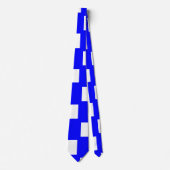 Blaues und weißes Schachbrett Krawatte (Vorderseite)