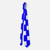 Blaues und weißes Schachbrett Krawatte (Rückseite)