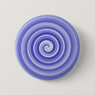 Blaues und weißes Spiralmuster Button