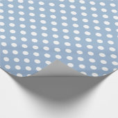 Blaues und weißes Tupfen-Packpapier Geschenkpapier (Ecke)