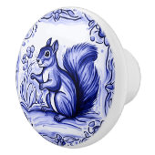 Blaues und weißes Waldeichhörnchen Folkloretiere T Keramikknauf (Rechts)