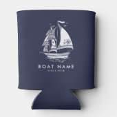 Blaues und weißes Wasserschiff Dosenkühler (Rückseite)