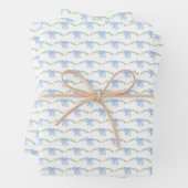 blaues Urinbeutel-Packpapier Geschenkpapier Set (Beispiel)