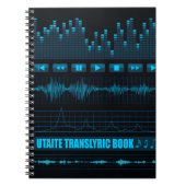 Blaues Utaite Translyric Notizbuch Notizblock (Vorderseite)