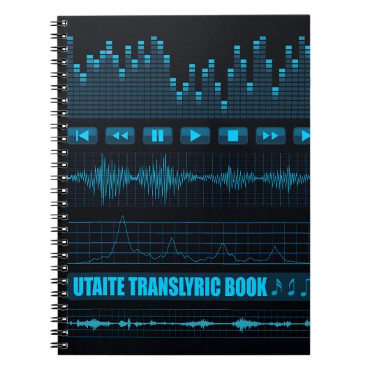 Blaues Utaite Translyric Notizbuch Notizblock (Vorderseite)