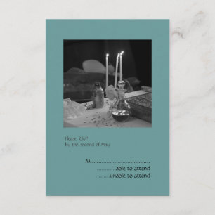 Blaues Vaftisi UAWG RSVP Karte