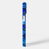 Blaues Venezianisches Glasmuster Case-Mate iPhone Hülle (Rückseite / Rechts)