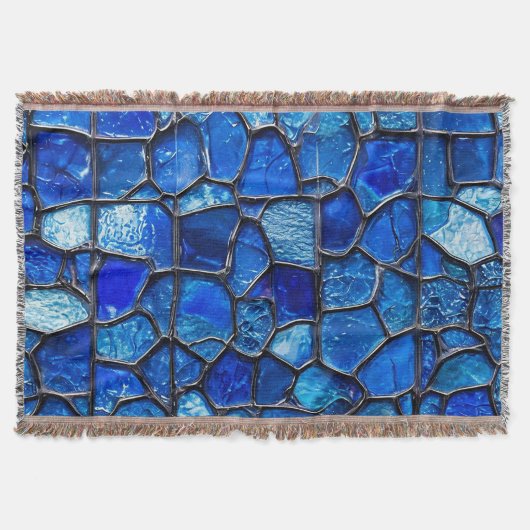 Blaues Venezianisches Glasmuster Decke (Vorderseite)