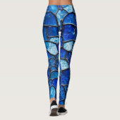 Blaues Venezianisches Glasmuster Leggings (Rückseite)