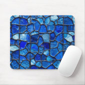 Blaues Venezianisches Glasmuster Mousepad (Mit Mouse)