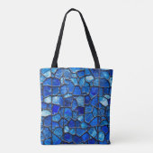 Blaues Venezianisches Glasmuster Tasche (Rückseite)