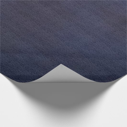 Blaues verbranntes Denim Look Wrapping Paper Geschenkpapier (Ecke)