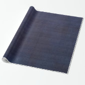 Blaues verbranntes Denim Look Wrapping Paper Geschenkpapier (Ungerollt)
