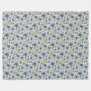 Blaues Vergessen-Me-Nots-Blumenkohl-Fleece Fleecedecke