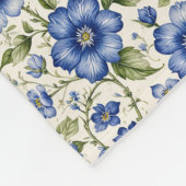 Blaues Vergessen-Me-Nots-Blumenkohl-Fleece Fleecedecke (Ecke)