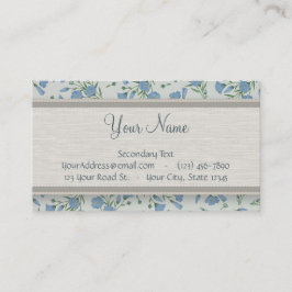 Blaues Vergissmeinnicht mit Blumen und Marmor mit Visitenkarte