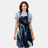 Blaues verschwommenes Muster Schürze (Getragen)