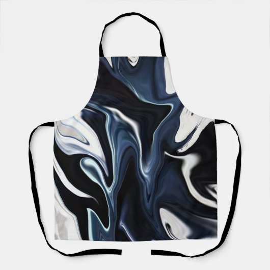 Blaues verschwommenes Muster Schürze (Vorderseite)