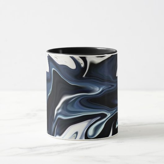 Blaues verschwommenes Muster Tasse (Zentrum)