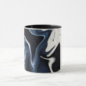 Blaues verschwommenes Muster Tasse (Zentrum)