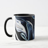Blaues verschwommenes Muster Tasse (Links)