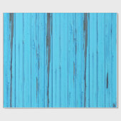 blaues verwittertes Holz Geschenkpapier (Flach)