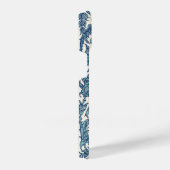 Blaues Verziertes florales arabisches Muster iPhone Hülle (Rechte Seite)