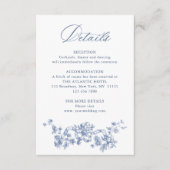 Blaues Viktorianisches Verziertes Grace Blumenzett Begleitkarte (Vorderseite)