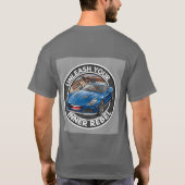 Blaues Vintage-Auto T-Shirt (Rückseite)