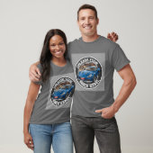 Blaues Vintage-Auto T-Shirt (Unisex)