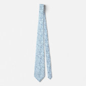 Blaues Vintage-Blumen-Toile-Muster (7) Krawatte (Vorderseite)