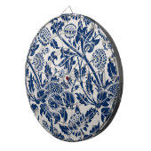 Blaues Vintage-Blumenmuster Dartscheibe (Vorderseite rechts)