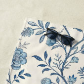 Blaues Vintage-Blumenmuster Strandtuch (Beispiel)