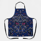 Blaues Vintage-Blumenmuster, William Morris Schürze (Vorderseite)