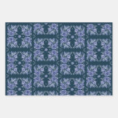 Blaues Vintage-Geschenkpapier Geschenkpapier Set (Vorderseite 3)
