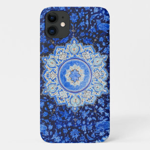 Blaues Vintage-Muster mit floralem Mandala Case-Mate iPhone Hülle