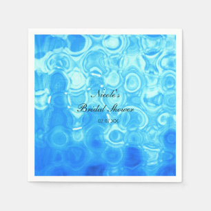 Blaues Vintage Retro Glamour Mode Kreis Kunst Serviette