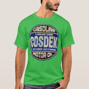Blaues Vintages Benzinöl T-Shirt